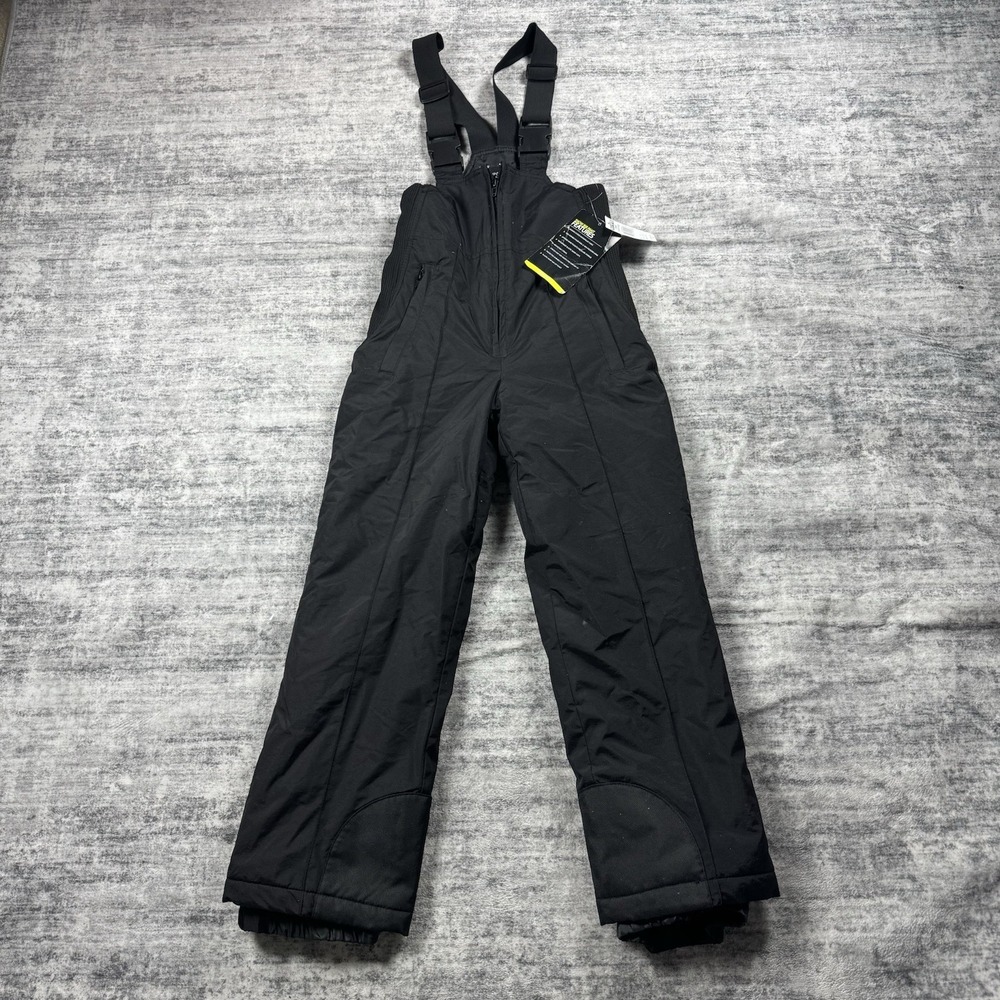 New Youth Sport Essentials Snow Bib Pants Size 10 Black NWT Boys Girls